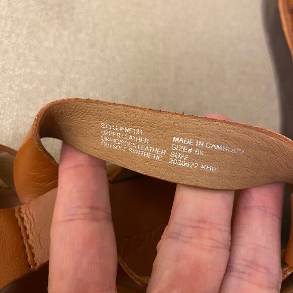 Madewell Ankle Strap Fisherman Sandals Platform in Burnished Caramel Size 6.5 - Picture 9 of 12